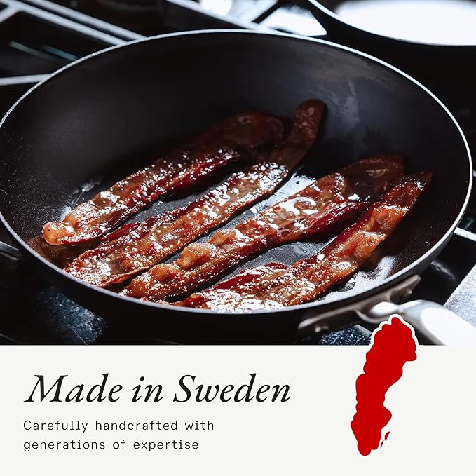 Made In Cookware - Seasoned 10" Blue Carbon Steel Frying Pan - (Like Cast Iron, but Better) - Professional Cookware - Crafted in Sweden - Induction Compatible