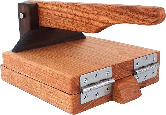 8 Inch Red Oak Tortilla Press – Handmade Hardwood Tortilla Maker by Central Coast Woodworks