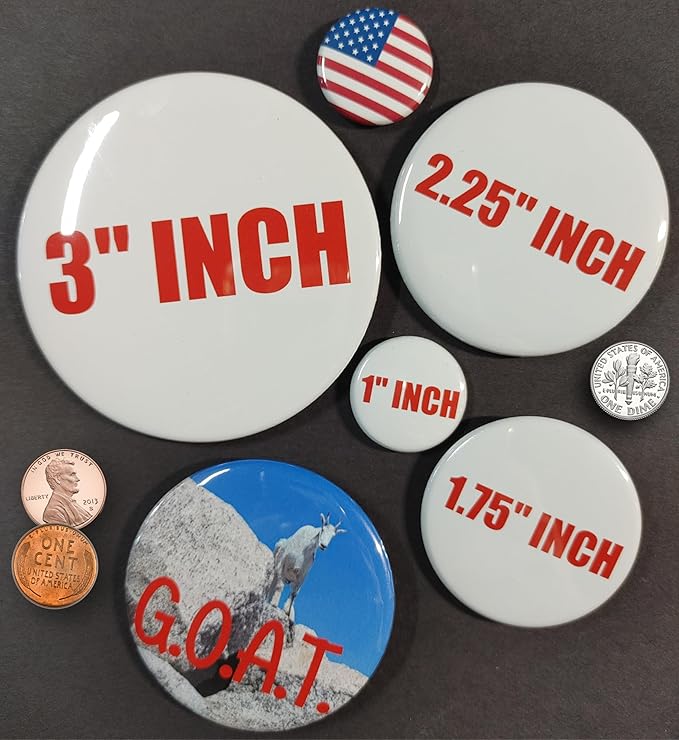 Custom Button Magnets - Your Art, Text or Photo Personalized - Variety of Sizes