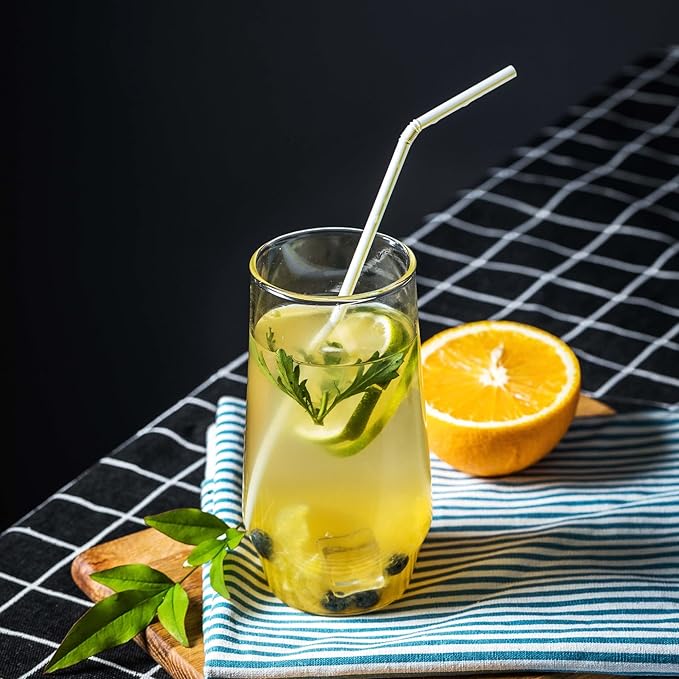 High Borosilicate Square Glass Milk Cup Heat-Resistant Tea Water Juice Cup Cold Drink Beer Crystal Mug(450ml)