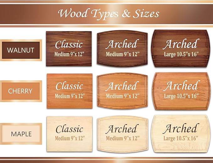 Personalized Wood Cutting Board Handmade in USA – Best Serves as Chopping board, Charcuterie board, Cheese board – Unique Wooden 50th Wedding Gift for Couple, 50th Couple Gift