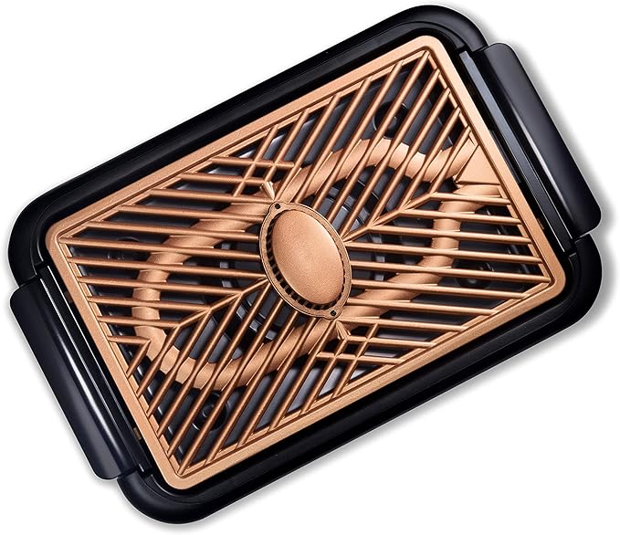 GOTHAM STEEL Smokeless Grill Indoor Grill Ultra Nonstick Electric Grill Dishwasher Safe Surface, Temp Control, Metal Utensil Safe, Barbeque Indoor Grill