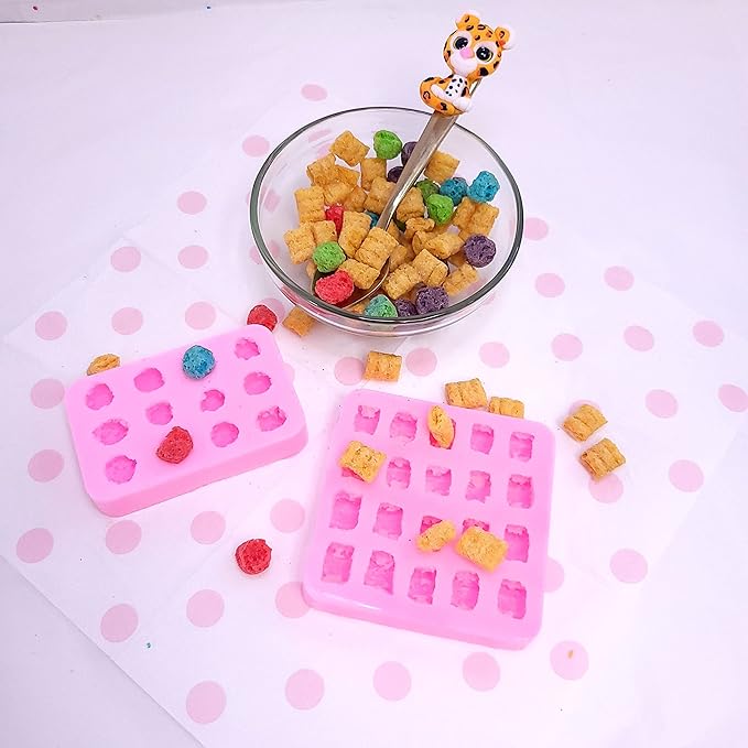 2 pcs Colorful Cereal crunch berries bundle multi cavities cereal mold | Soap | Candle | Mold for Wax | Mold for Resin NC020AB
