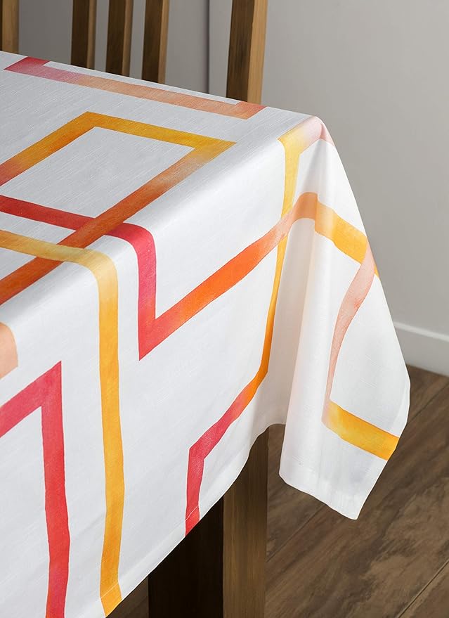 Maison d' Hermine Table Cloth Rectangle Table 100% Cotton 60 x 108 Inches Tablecloth Reusable Decorative for Dining Room Farmhouse Home Valentines Day Decorations Spring Summer - Summer Maze