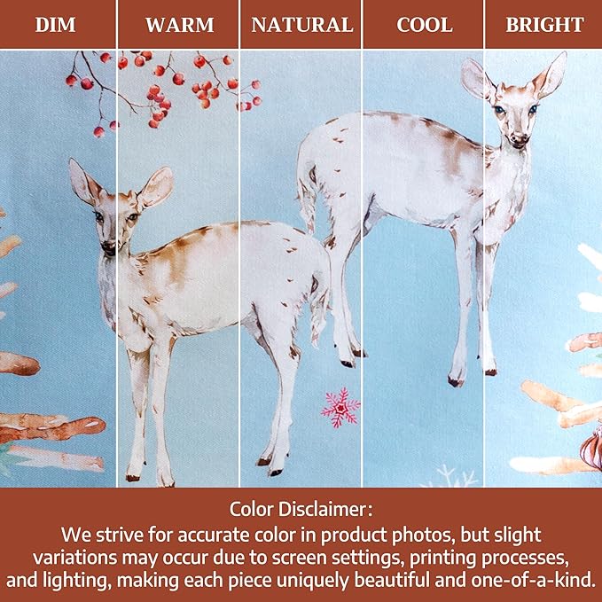 Maison d' Hermine Table Cloth Rectangle Table 100% Cotton 70 x 90 Inches Fall Tablecloth Reusable Everyday Use for Thanksgiving Christmas Decorations Dining Farmhouse Party (Fairy Tale Forest)