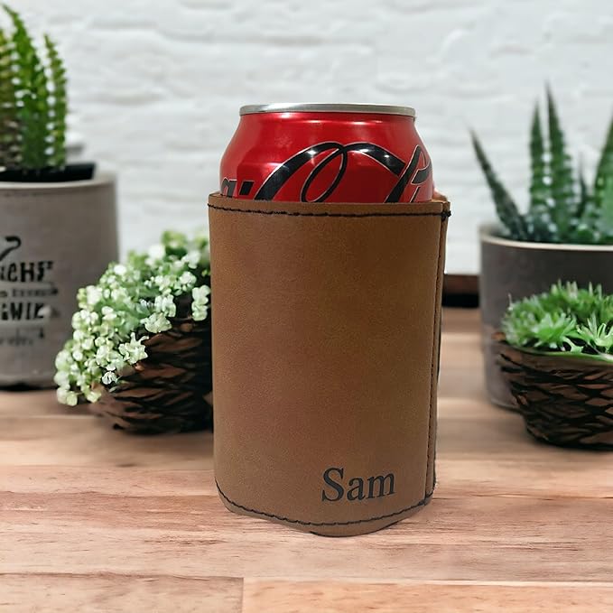 Engraved Can Coolers, Bachelor Party Gifts, Groomsmen Gifts, Groomsmen Proposals, Beer holder, Beer Can Holder, Bottle Holder, Gift for Him (Rawhide)
