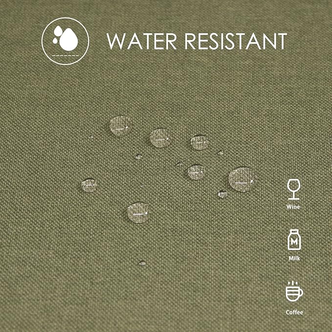 BALCONY & FALCON Extra-Large Table Cloth for 8ft Rectangle Tables – Waterproof & Crease-Proof Farmhouse Tablecloth for Banquet, Wedding, Baby Shower，Christmas Holiday Party (Olive, 91" x 156")