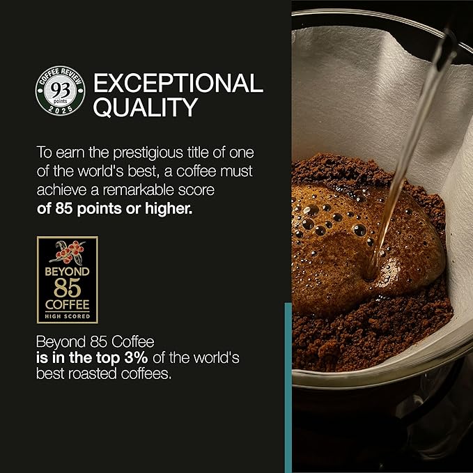 BEYOND 85 COFFEE, Barista, Premium Colombian Coffee, Medium Roast, Tart, Nutty & Chocolatey Notes, Whole Bean, 12 OZ