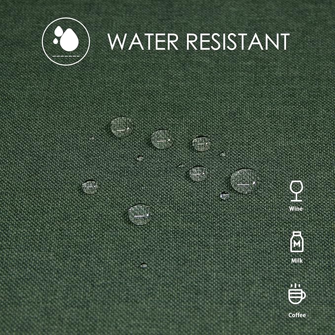 BALCONY & FALCON Table Cloth for 6ft Rectangle Tables – Waterproof, Wrinkle-Free Farmhouse Tablecloth for Dining, Kitchen, Christmas Holiday Gatherings (Hunter Green, 55" x 95")