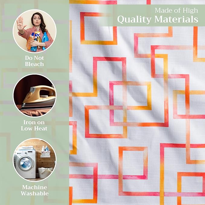 Maison d' Hermine Cloth Napkins Set of 4 100% Cotton Everyday Reusable Square Napkins Cloth Washable Dinner Party Wedding Restaurant Valentines Day Decorations Spring/Summer (Summer Maze, 20" x 20")