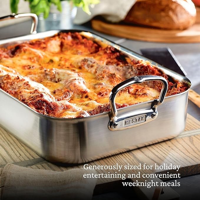 Hestan Provisions – 16.5" Classic Clad Roaster with Stainless Steel Rack