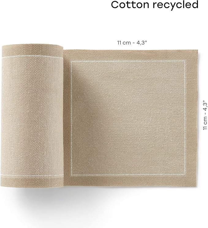 MY DRAP Cotton Cocktail Napkin, 50 units per roll, 4.5 x 4.5-Inch, Sand