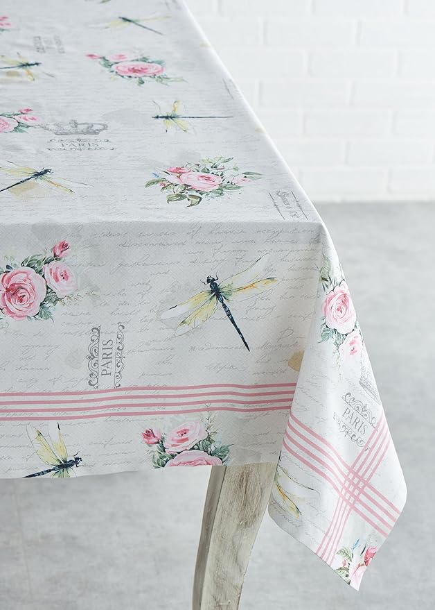 Maison d' Hermine Table Cloth Rectangle Table 100% Cotton 60 x 90 Inches Tablecloth Reusable Decorative for Dining Room, Farmhouse, Home, Party, Festive & Wedding Spring Summer - Champ De Mars