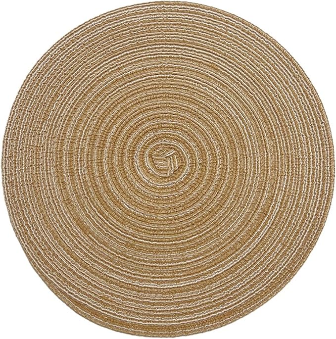 1pc Weave Non-Slip Placemat Cotton Dining Table Mat Coffee Pads Heat Placemat for Home Wedding Decor(K,11cm)