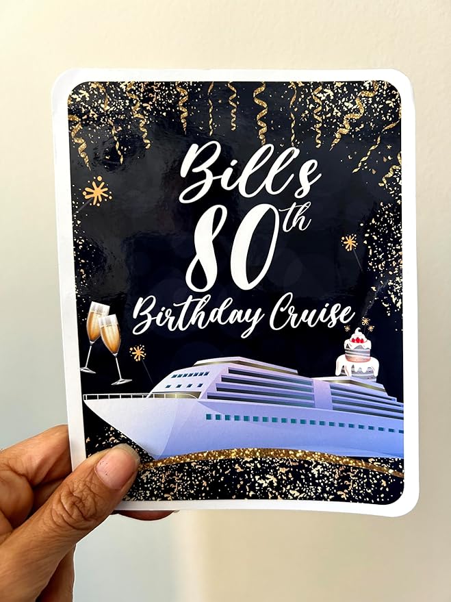 Custom Magnets for Birthday and Cruise Cabin Doors LARGE 8x10 inches, Birthday Cruise Door Decorations | Anniversary Cruise Magnets | Cabin Door Magnets (Large)