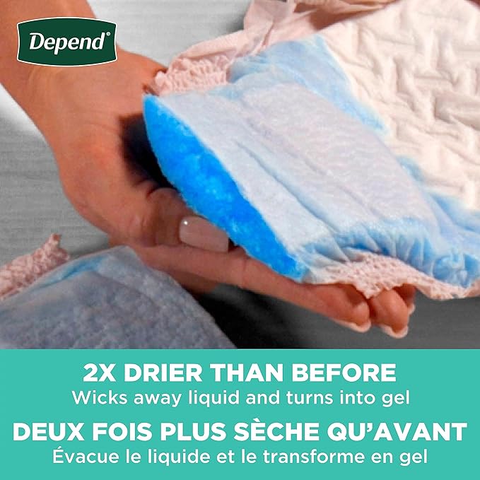 Depend Incontinence Underwear for Women, Extra-Large, 30 Count | Maximum Absorbency | Fit-Flex | Disposable | Blush