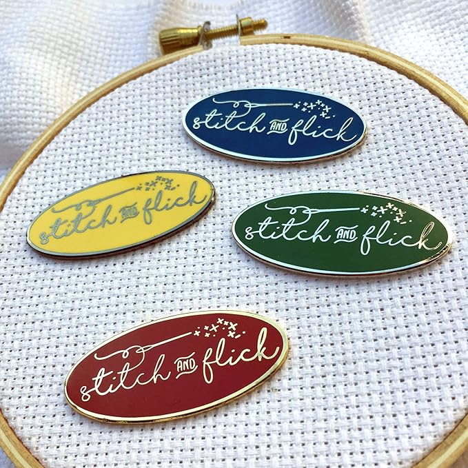 Stitch and Flick (Yellow/Black) Hard Enamel Needle Minder