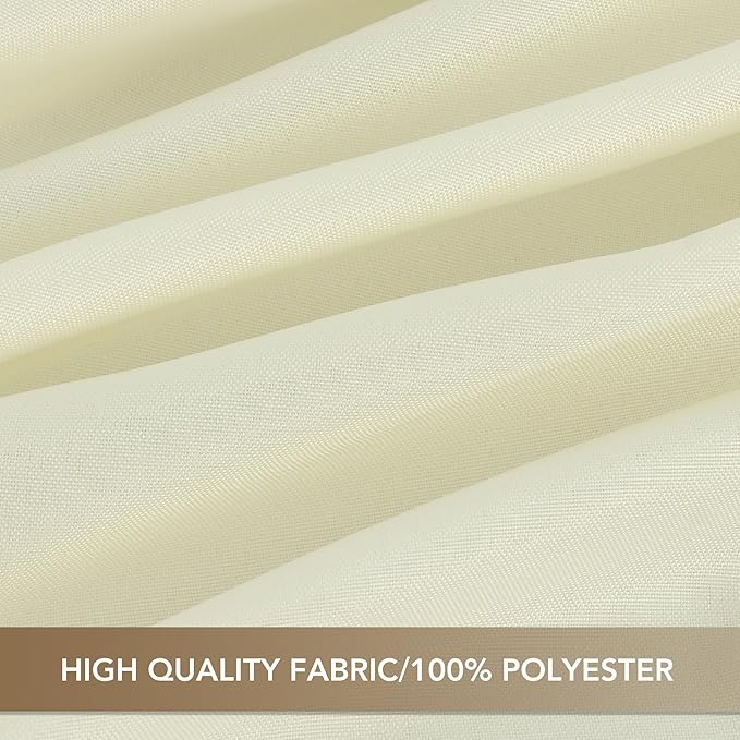 sancua Square Tablecloths 70x70 Inch, 2 Pack - Beige Fabric Table Cloth for Square or Round Tables, Washable Polyester Table Cover for Outdoor Party, Birthday, Decorative Display Tables