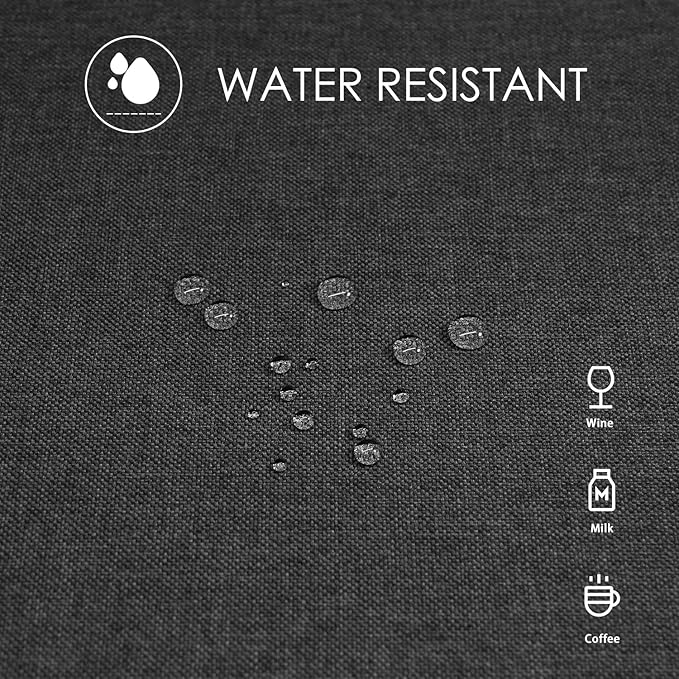 BALCONY & FALCON Table Cloth for 6 Foot Rectangle Tables – Waterproof, Wrinkle-Free Farmhouse Tablecloth for Dining, Kitchen, Wedding, Baby Shower & Holiday Gatherings (Dark Gray, 55" x 95")