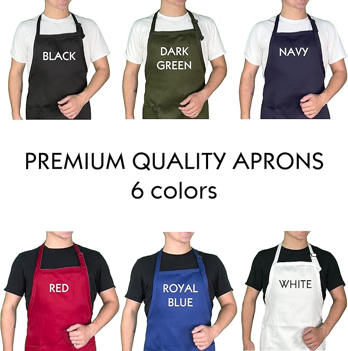 Personalized Apron with Custom Name or Any Text. Chef, Cooking, Grilling, or Baking Gift