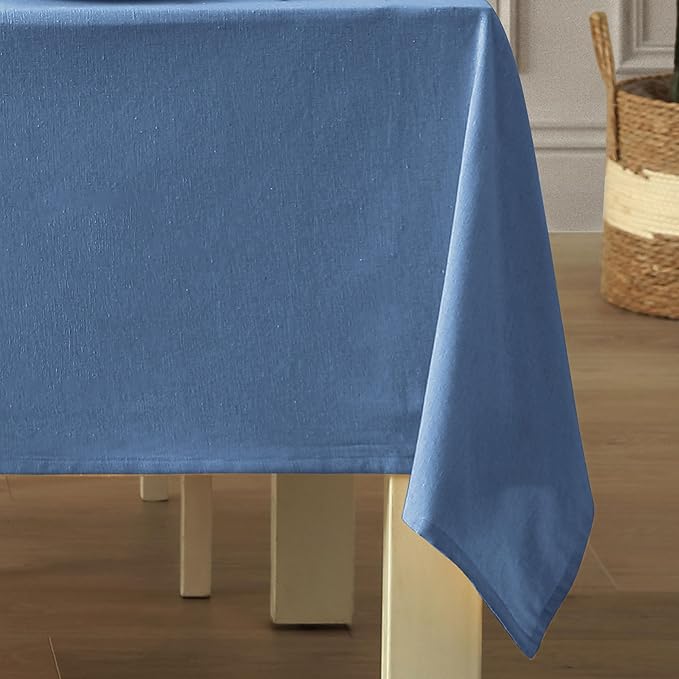 Home Bargains Plus Spring & Easter Holiday Charleston Ash Blue Set of 4 Fabric Napkins, Cotton Napkin for Indoor Outdoor Dining, Machine Washable Solid Color Napkins for Everyday Use
