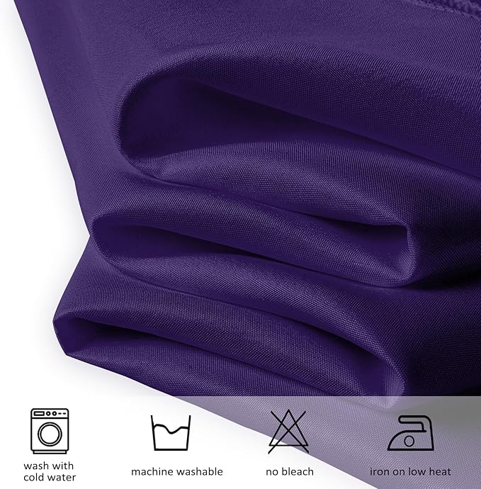 8 Pack Purple Tablecloth 60x102 Inch Rectangle Table Cloth for 6 Foot Rectangle Tables, Wrinkle Resistant Washable Polyester Fabric Rectangular Table Cover for Dining Banquet Wedding Party