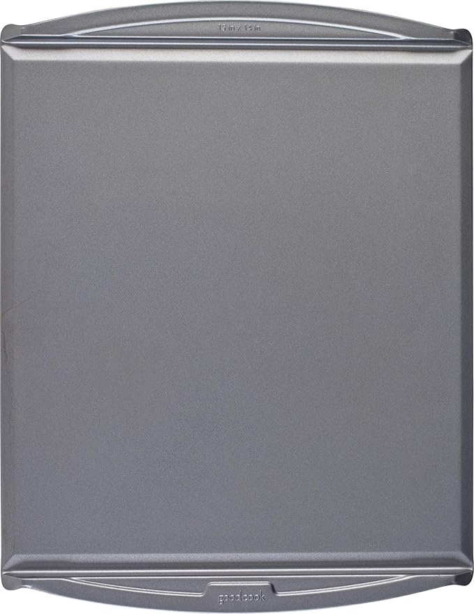 GoodCook Everyday Nonstick Steel Baking Sheet, 15" x 14", Slide off, Gray
