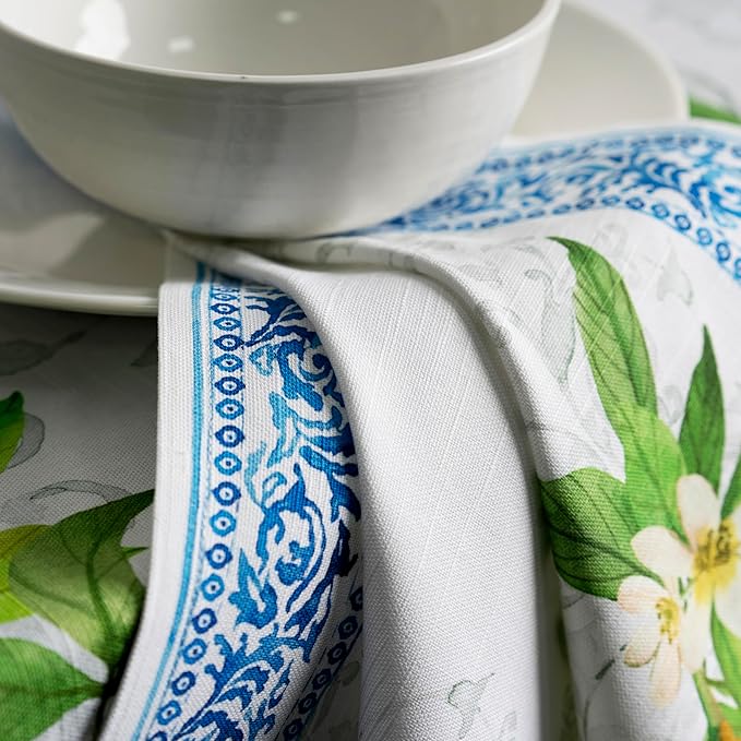 Maison d' Hermine Cloth Napkins Set of 4 100% Cotton Everyday Reusable Square Napkins Cloth Washable Dinner Party Wedding Restaurant Valentines Day Decorations Spring/Summer (Cedrat, 20" x 20")