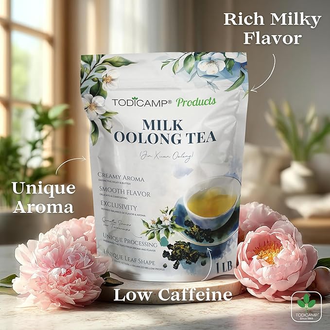 Milk Oolong Tea Loose Leaf – Premium Chinese Oolong Tea 1 lb | Double Milky Aroma & Smooth Taste | Bulk Loose Leaf Tea Tin | Afternoon & Asian Tea