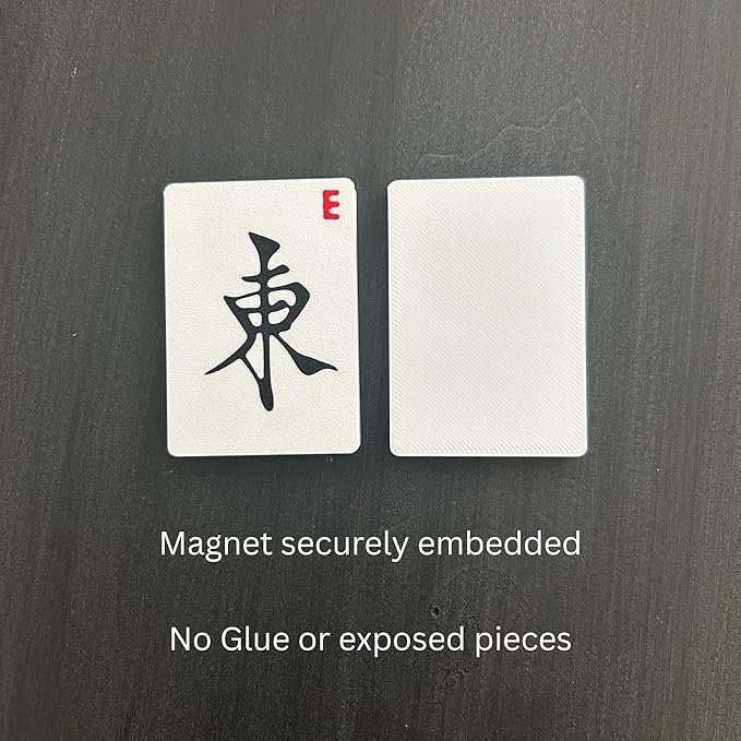 Mahjong/Mah Jongg Fridge Magnet, Whiteboard Magnet, Mahjong Gift- Game Night Mahjong North, South, East and West (4 Piece Set)