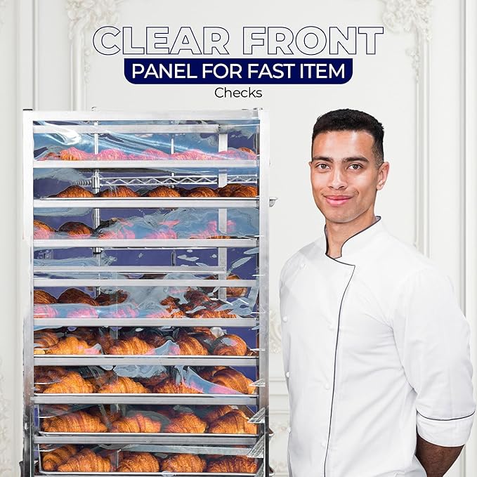 Bakery Food Pan Sheet Rack Cover – Heavy Duty PVC Vinyl Zippered Bun Pan Rack Cover – Long-lasting Use Durable Cover with 2 Zippers – Made in USA (Navy, 23"W x 28"L x 61"H)