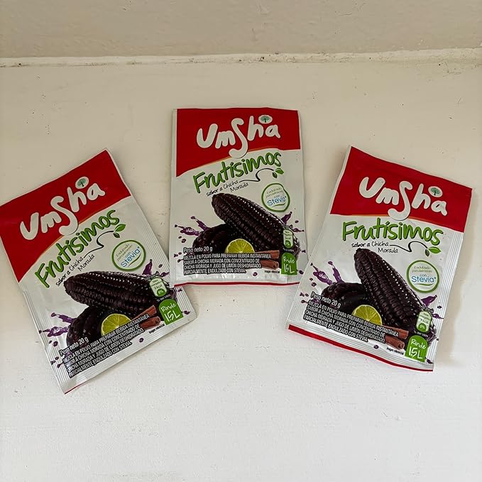 Umsha (Negrita) Chicha Morada with Stevia 20 gr - 3 pack