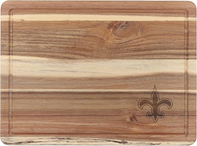 The Memory Company Officially Licensed NFL Acacia Cutting Board – 11.7" x 15.7" Durable Wood Chopping & Serving Board with Team Logo