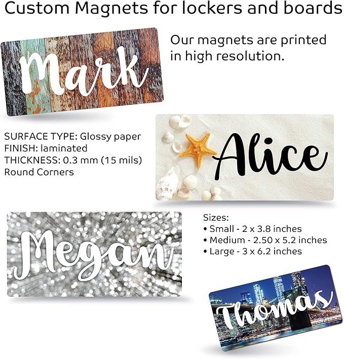 Fridge Custom Locker Magnet Name, Personalized Magnet Names, Teachers, Doctors, boards Magnet, Magnetic Locker Decor, Fridge Magnet, Custom Magnet (Large)