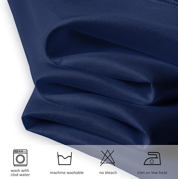 8 Pack Navy Blue Table Cloth 60x126 Inch Rectangle Tablecloths for 8 Foot Rectangle Tables, Wrinkle Resistant Washable Polyester Fabric Rectangular Table Cover for Dining Banquet Wedding Party