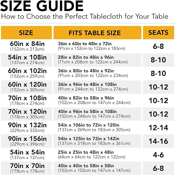 10-Pack Black Tablecloths for Rectangle Tables, 70 x 120 Inches, Stain-Resistant Polyester Fabric for 6 Foot Tables - Washable Table Covers for Weddings, Banquets, Birthday Parties, Events