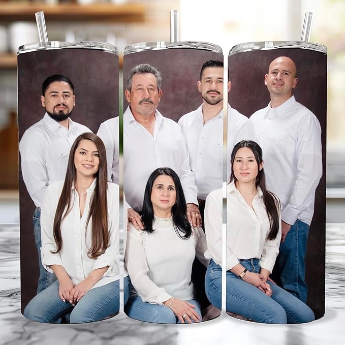 Gift Ideas for Mother's Day Father's Day Birthday Anniversary Wedding Valentine's Day Personalized Photo Custom Tumbler with Straw and lid add Your own Picture on Coffee Cup Mug Tumbler