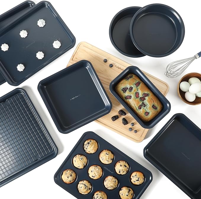 Calphalon Legacy 10 Piece PFA Free Nonstick Bakeware Set - Navy Blue