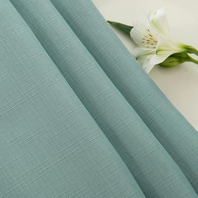 maxmill Slubby Texture Tablecloth Water Resistance Antiwrinkle Spillproof Soft Washable Jacquard Table Cloth for Dining Room, Event Banquet Party Holiday Dinner, Rectangle 60 x 104 Inch, Slate Blue