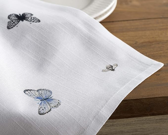 Maison d' Hermine Cloth Napkins Set of 4 100% Cotton Everyday Reusable Square Napkins Cloth Washable Dinner Party Wedding Restaurant Valentines Day Decorations Spring/Summer (Printemps, 20" x 20")