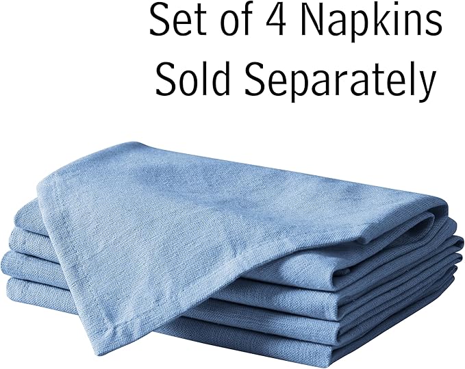 Spring & Easter Holiday Charleston Ash Blue 60 x 84 inch Rectangle Fabric Tablecloth, Cotton Table Cover for Indoor Outdoor Dining, Machine Washable Solid Color Tablecloths for Everyday Use