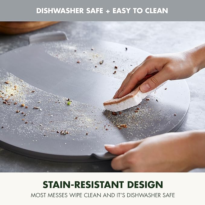 GreenPan Premiere Ovenware Healthy Ceramic Nonstick 16.5" Pizza Pan, PFAS-Free, Warp-Free Bakeware, Durable Quick Heating Baking Tray, Oven and Broiler Safe to 600F, Dishwasher Safe, Gray