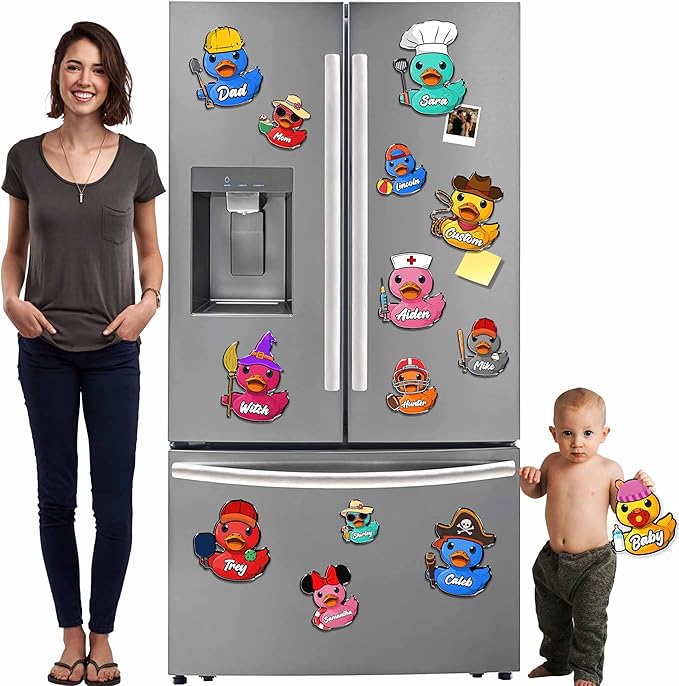 Custom Duck Cruise Door Magnets Fun Duck Cruise Door Decorations Ducky Magnets Stickers Decals Magnetic Reusable Cruiser Ship Magnet for Doors Car Fridge Refrigerator Birthday Kitchen Decor