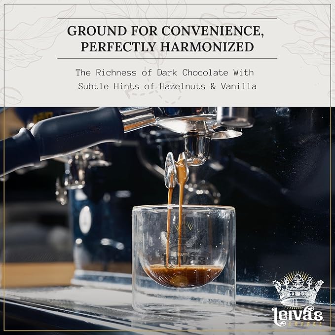 Leiva’s Medium Roast Espresso Ground (8oz), Roasted to Order, Micro-Lot Guatemalan Coffee Beans – Don Armando Espresso Coffee Ground w/Chocolate, Citrus & Hazelnut Notes - Smooth, Low Acidity Roast