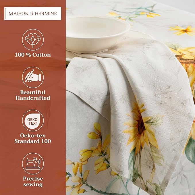 Maison d' Hermine Cloth Napkins Set of 4 100% Cotton Everyday Reusable Square Napkins Cloth Washable Dinner Party Wedding Restaurant Valentines Day Decorations Spring/Summer (Candice, 20" x 20")