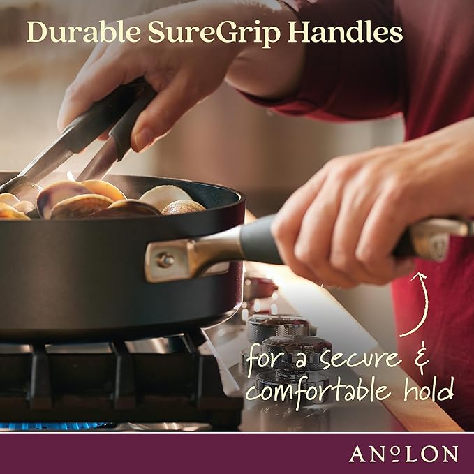 Anolon Advanced Home Hard Anodized Nonstick Crepe Pan, 9.5 Inch - Moonstone