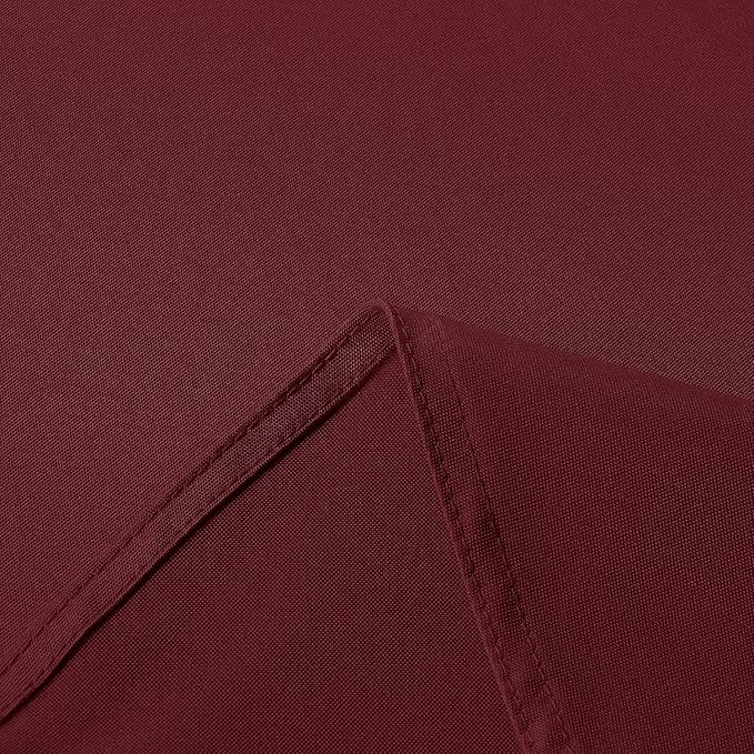 sancua Round Tablecloth - 108 Inch - Water Resistant Spill Proof Washable Polyester Table Cloth Decorative Fabric Table Cover for Dining Tables, Buffet Parties and Camping, Burgundy
