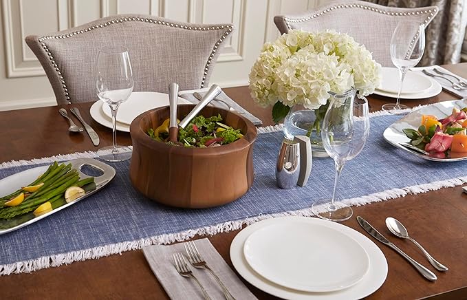Nambé Handled Serving Tray – Rectangular Plank Design with Curved Sides to Prevent Drips – Modern Alloy Serveware for Dining, Entertaining & Decorative Display – Crafted from Signature Metal (Silver)