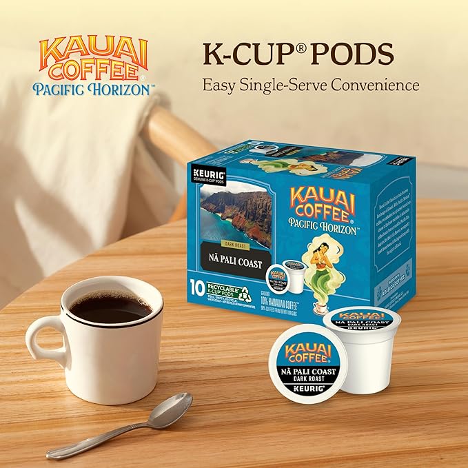 Kauai Coffee K-Cup Pods for Keurig Brewers – Arabica Coffee, 10% Hawaiian – Mild, Medium and Dark Roast, Rich, Smooth, No Bitterness – Four Flavors, 4 Packs of 10 Single Serve K-Cups