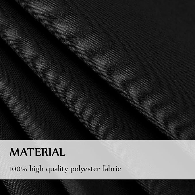 Rectangle Tablecloths 90x132 Inch 6 Pack Black Tablecloth for 6ft Washable Decorative Linen Polyester Table Cloths for 8ft Dining Table Banquets Buffet Parties and Wedding